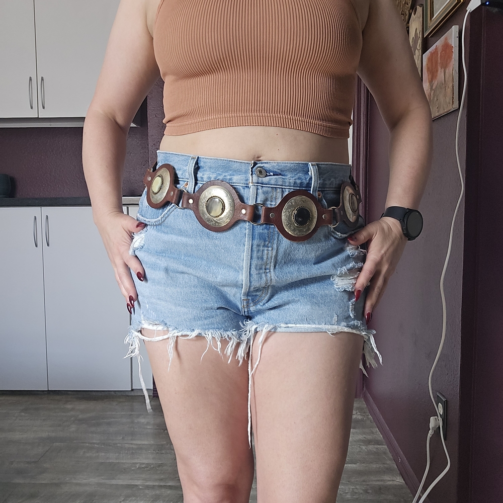 Vintage 70s Leather Belt